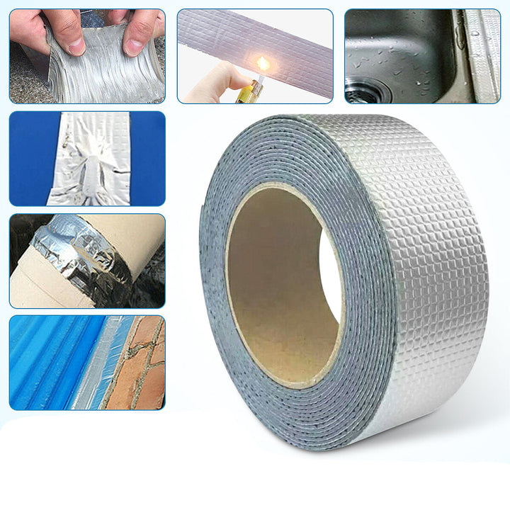 Waterproof Butyl Tape with Aluminum Foil Backing Cold Weather