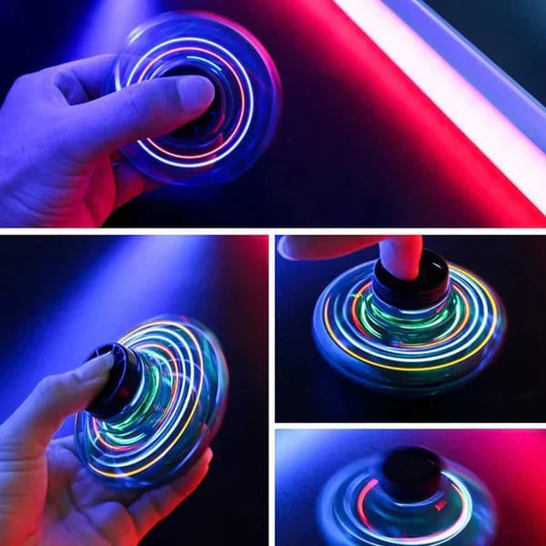Gyroscopic Hand Spinner with LED Display Rechargeable Battery