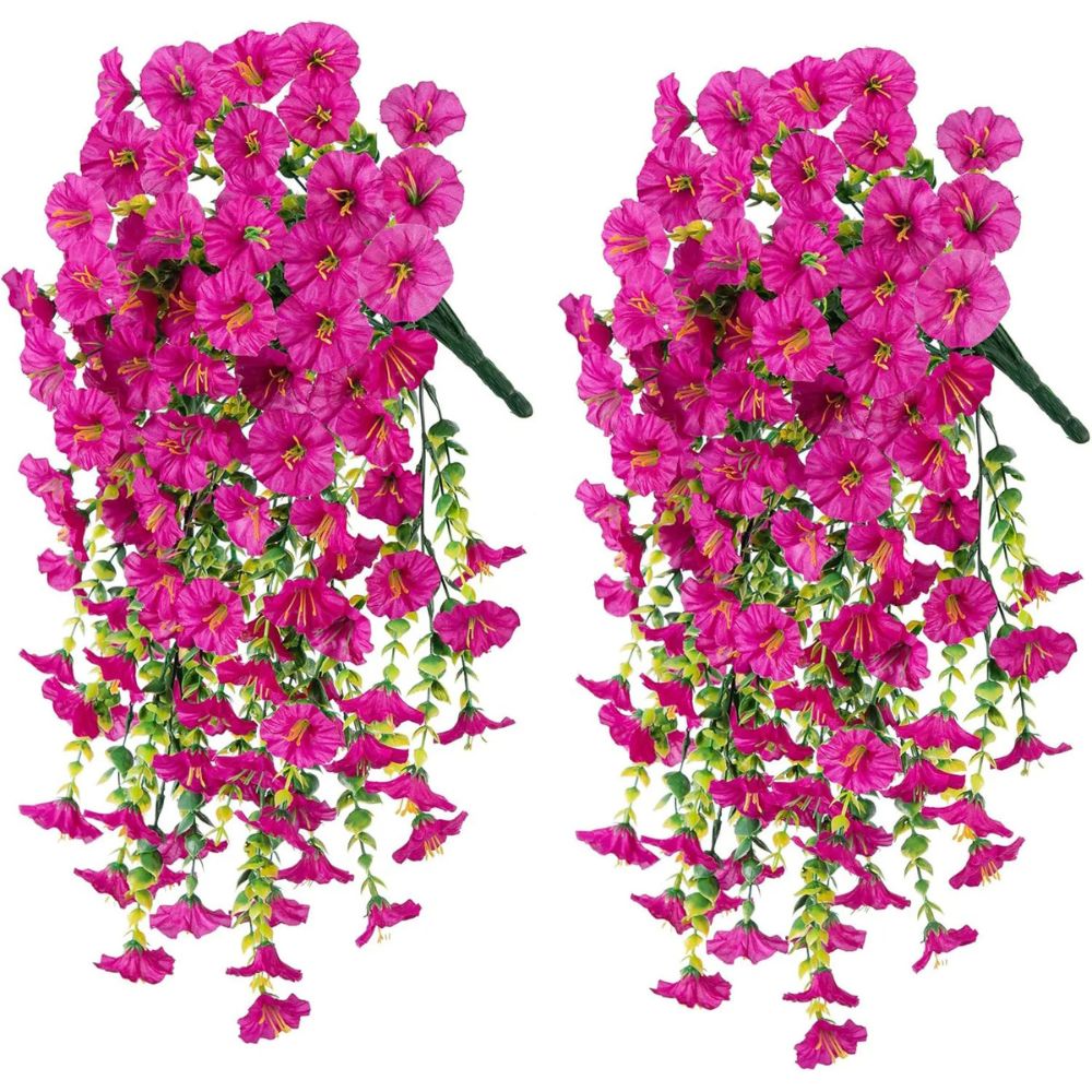 Morning Glory Vine Artificial Silk Flowers 75cm Flexible