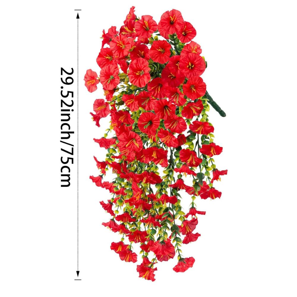 Morning Glory Vine Artificial Silk Flowers 75cm Flexible