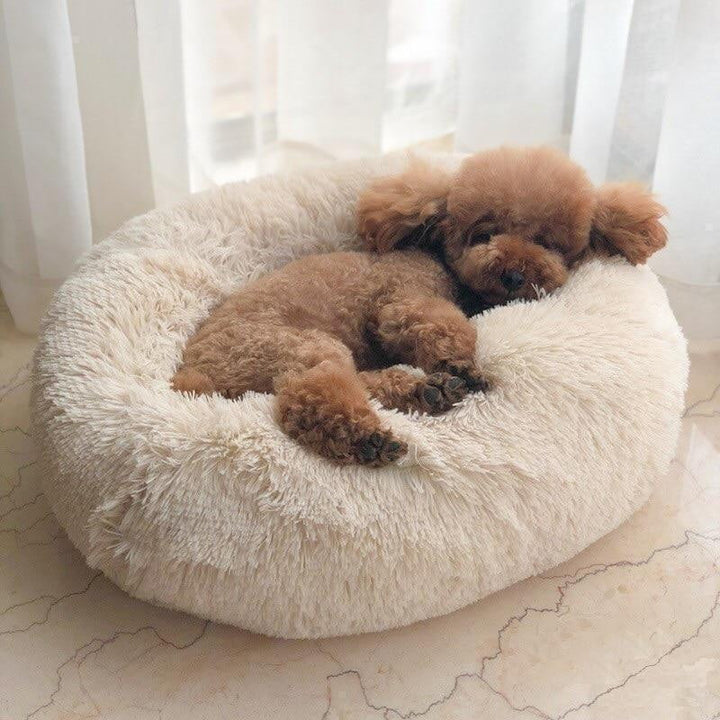 Pet Dog Bed with Calming Plush Material