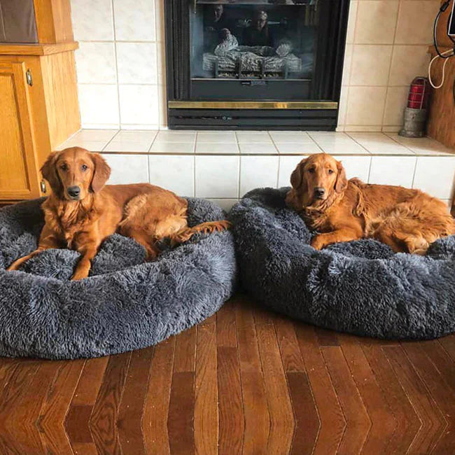 Pet Dog Bed with Calming Plush Material