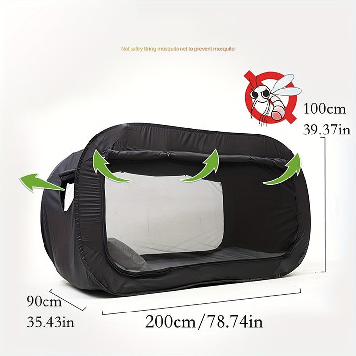 Foldable Tent Bed with Full Zipper Mesh Ventilation Water-Repellent