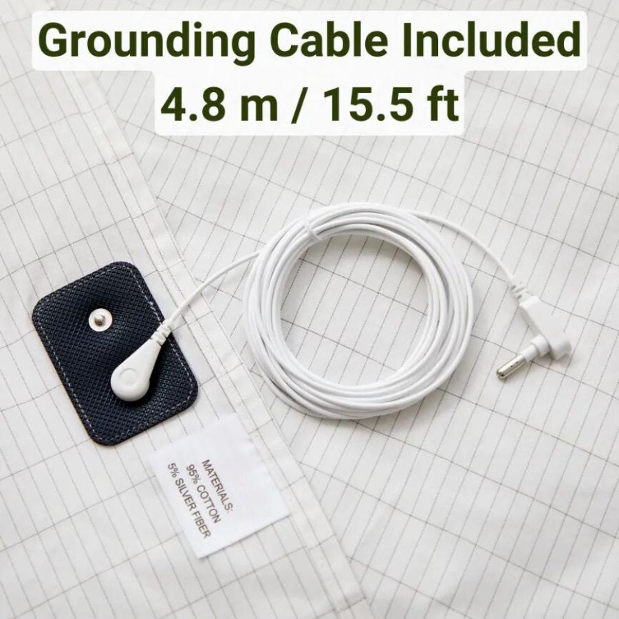 Grounding Bed Sheet Breathable Fabric with Detachable Cord