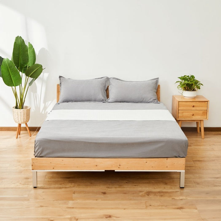 Grounding Bed Sheet Breathable Fabric with Detachable Cord - Lenila
