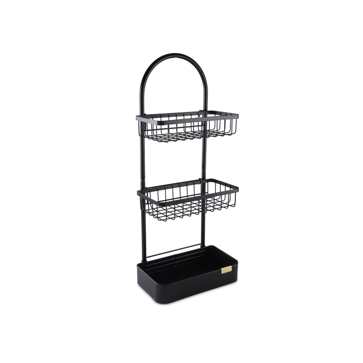 3 Tier Metal Shower Caddy Black Bathroom Organizer