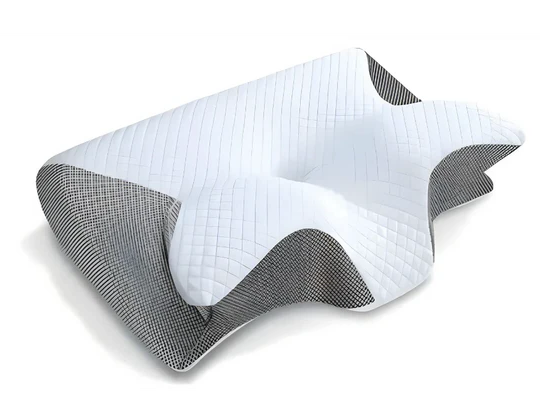 Orthopedic Memory Foam Neck Pillow Contoured Support Washable Cover