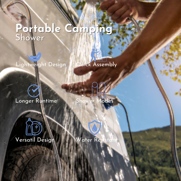 Portable Camping Shower with Pump and Hose