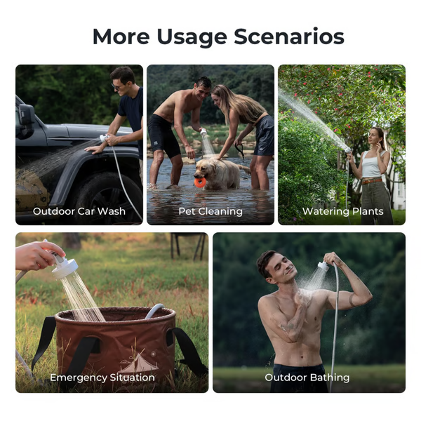 Portable Camping Shower with Pump and Hose