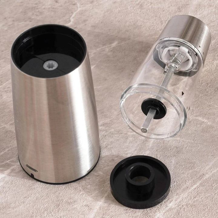 Stainless Steel Electric Pepper Mill Set Adjustable Coarseness