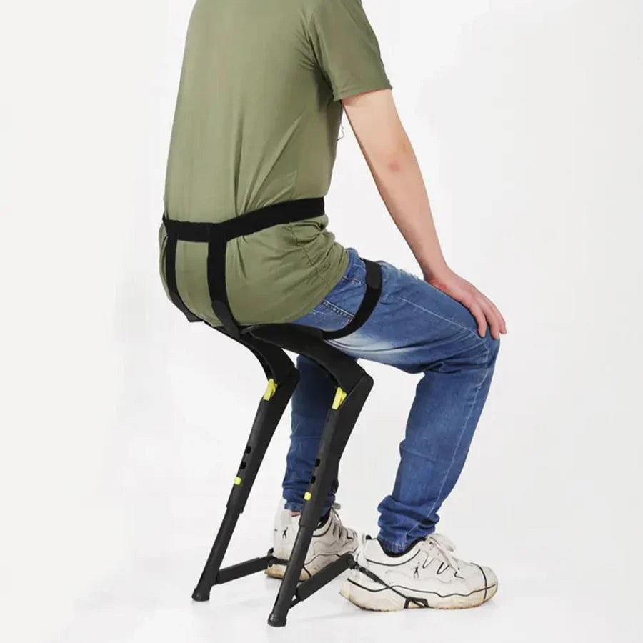 Portable Folding Sports Chair Wearable Exoskeleton Design