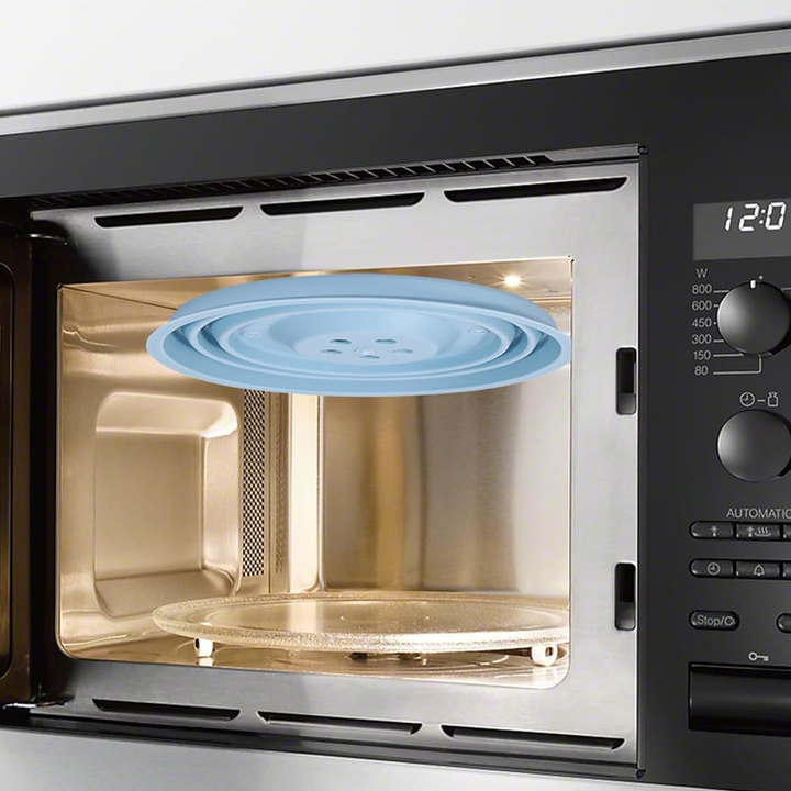 Collapsible Silicone Microwave Cover with Magnetic Storage and Steam