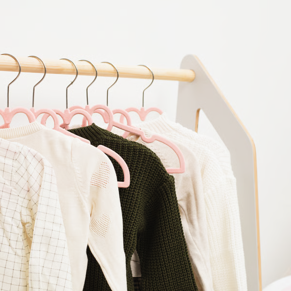 Toddler Wooden Clothing Rack Montessori Natural Style