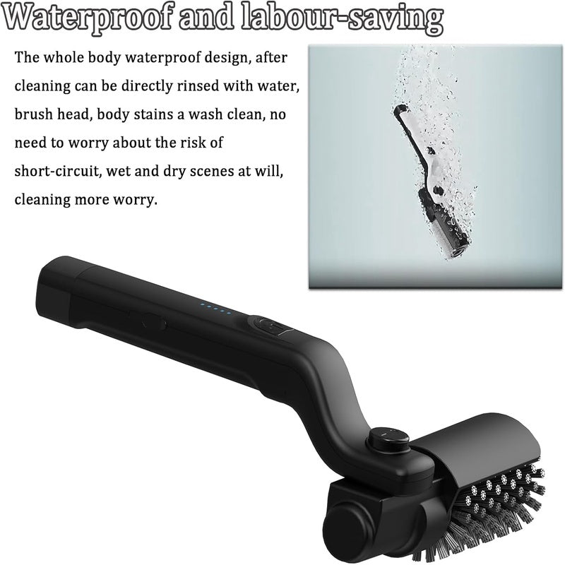 Electric Grill Brush Stainless Steel Motorized Bristles Rechargeable