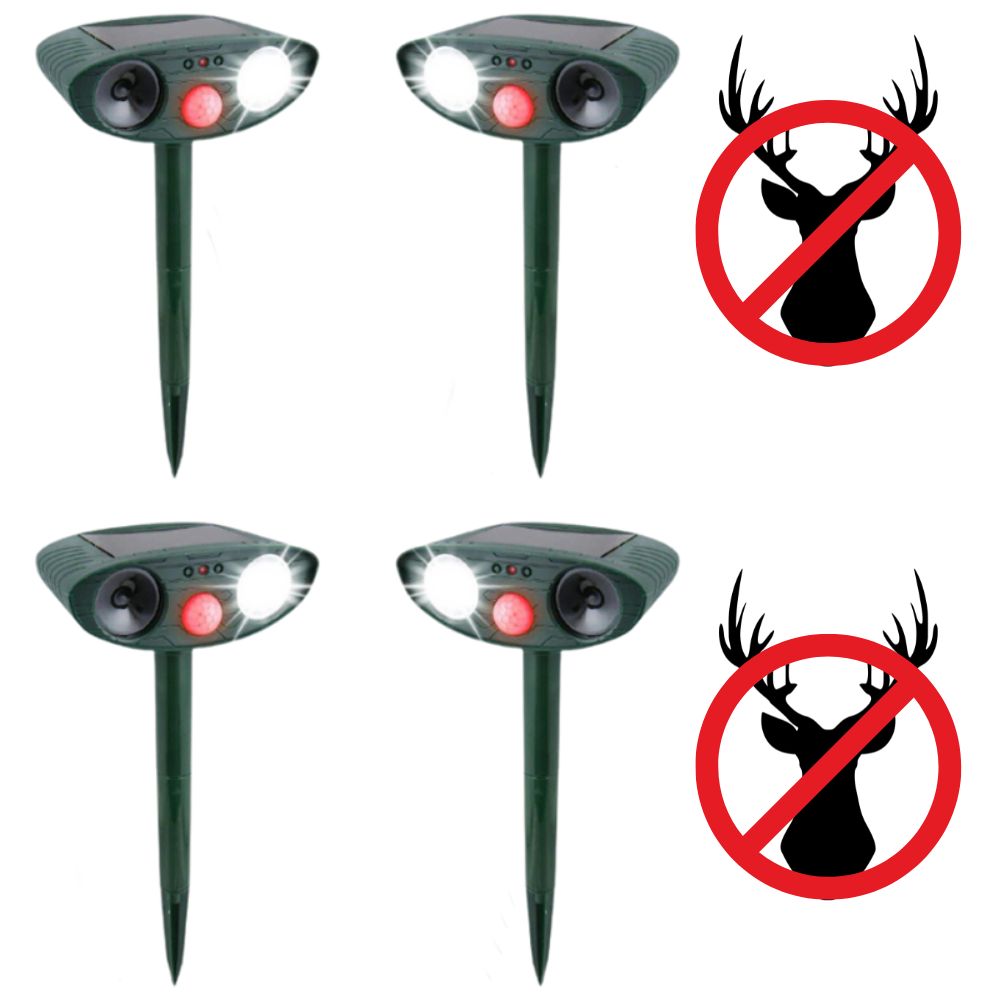 Solar Powered Ultrasonic Deer Repeller Outdoor Weatherproof - Lenila