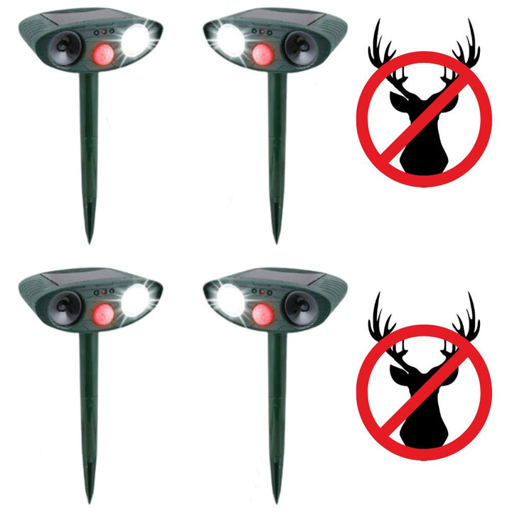 Solar Powered Ultrasonic Deer Repeller Outdoor Weatherproof - Lenila