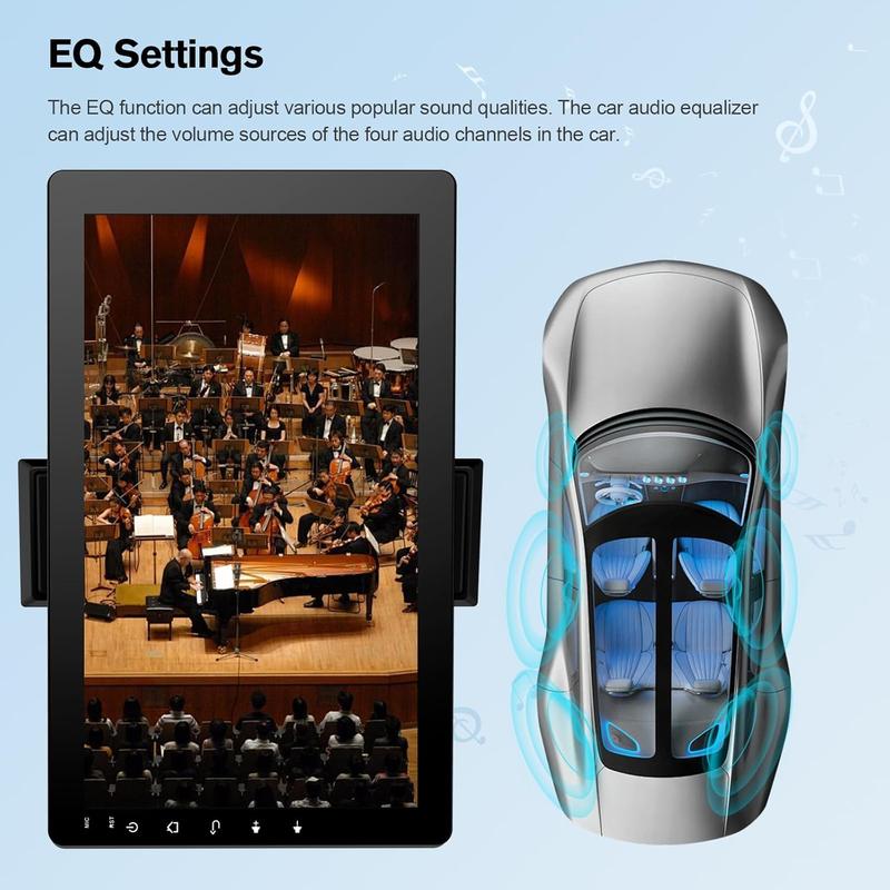 Car Stereo with Rotating Touch Screen Bluetooth and Backup Camera