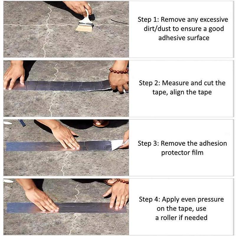 Waterproof Butyl Tape with Aluminum Foil Backing Cold Weather