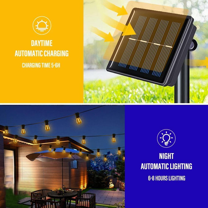 Solar Powered String Lights Outdoor Waterproof