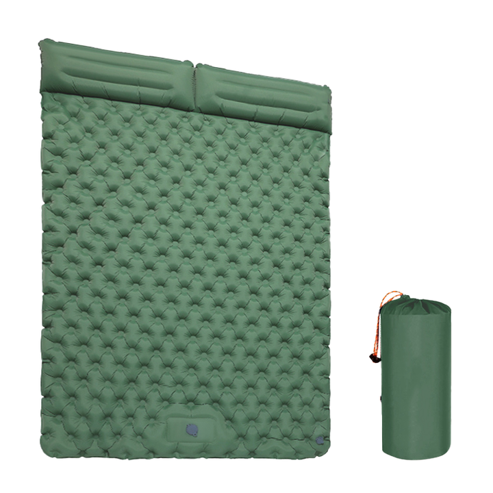 Double Self-Inflatable Air Mattress with Integrated Pillows Camping - Lenila