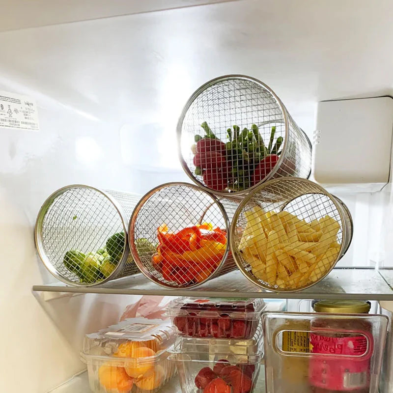 Stainless Steel Grill Basket Rolling Design