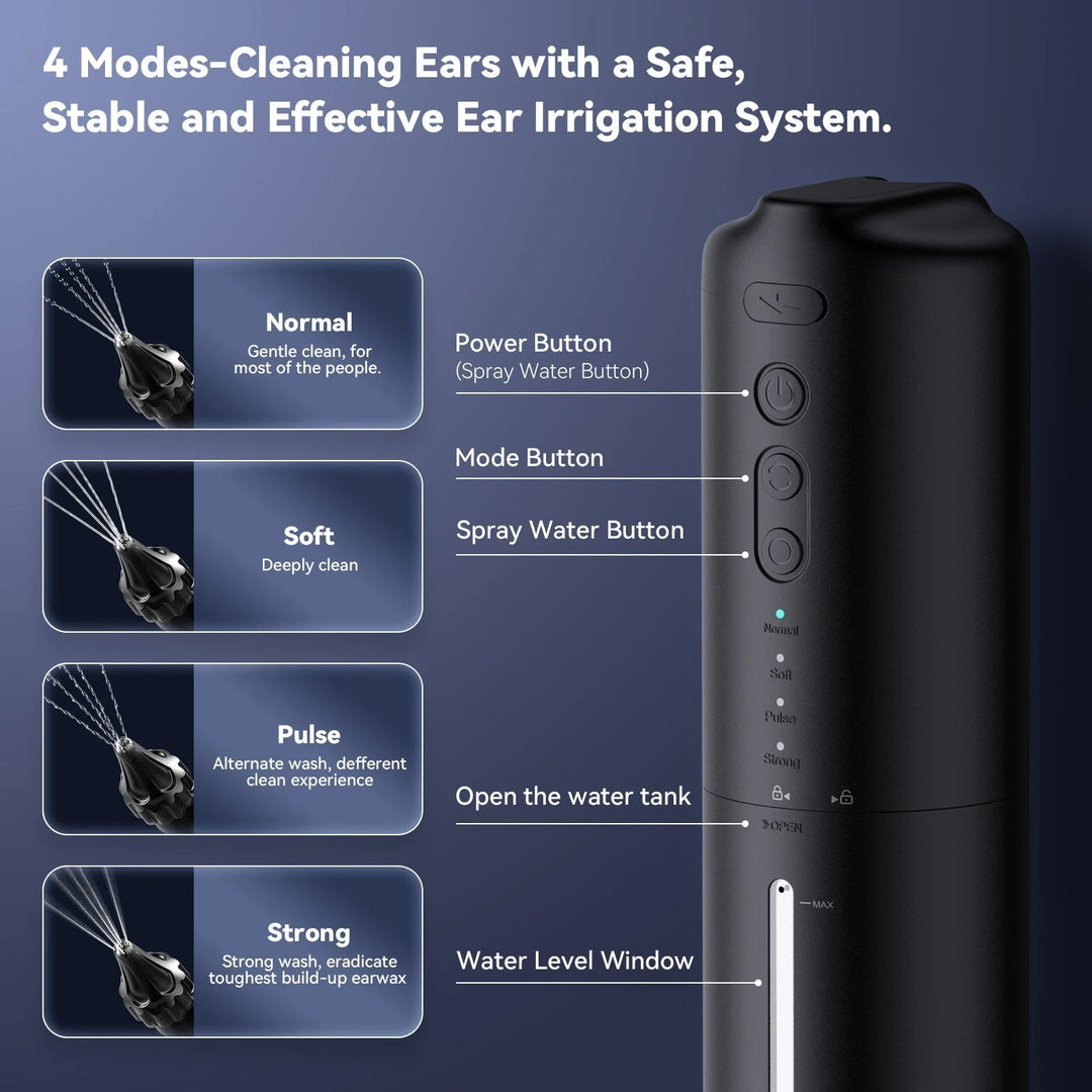 Rechargeable Ear Cleaning System with Triple Jet Stream Adjustable