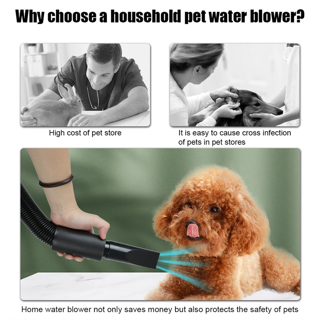 Pet Grooming Dryer Adjustable Heat Extended Flexible Hose