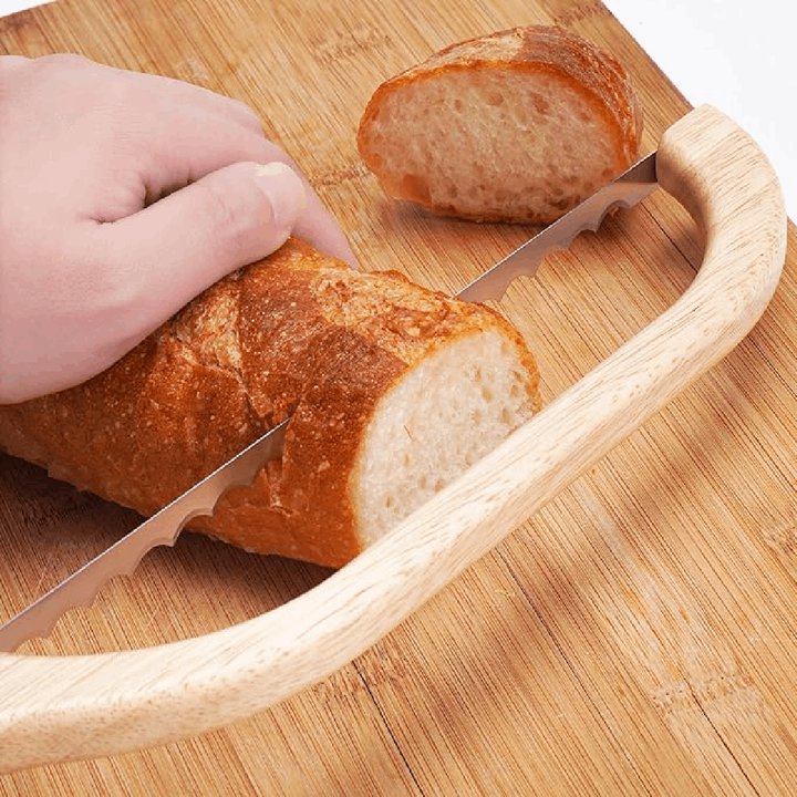 Serrated Bread Knife Stainless Steel Blade Textured Grip