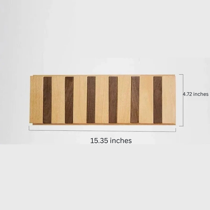Wall Mounted Wooden Coat Rack with Hooks