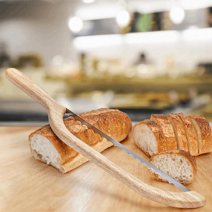 Serrated Bread Knife Stainless Steel Blade Textured Grip