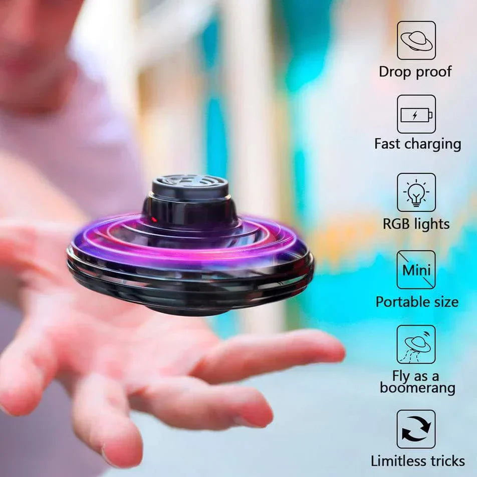Gyroscopic Hand Spinner with LED Display Rechargeable Battery