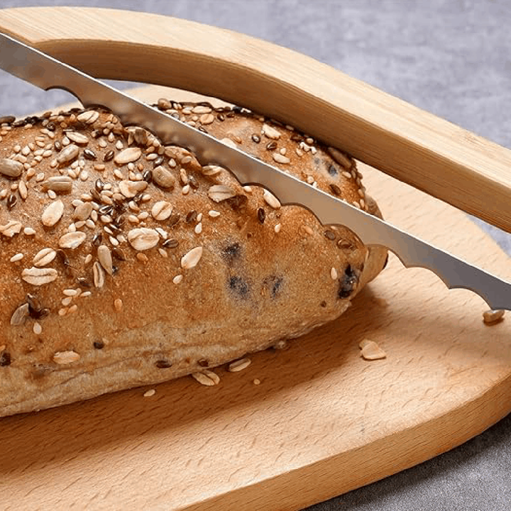 Serrated Bread Knife Stainless Steel Blade Textured Grip