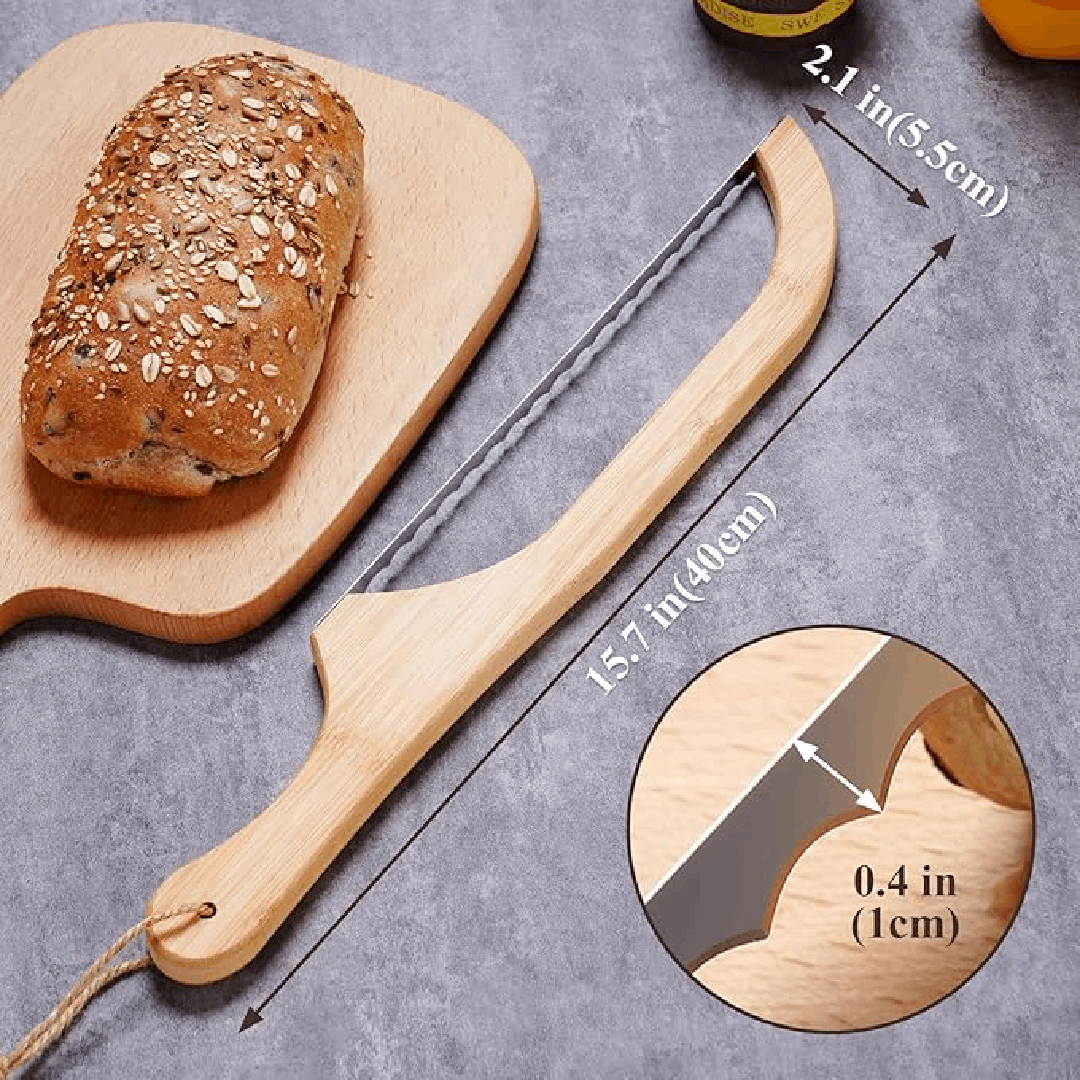 Serrated Bread Knife Stainless Steel Blade Textured Grip