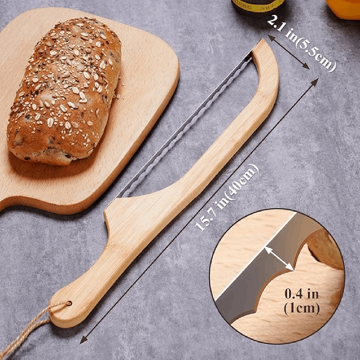Serrated Bread Knife Stainless Steel Blade Textured Grip