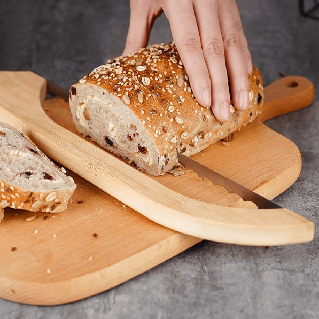 Serrated Bread Knife Stainless Steel Blade Textured Grip