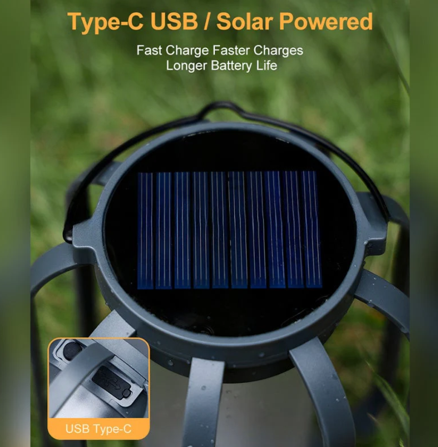 Solar Flame with Automatic Dusk Sensor Waterproof Flickering Effect