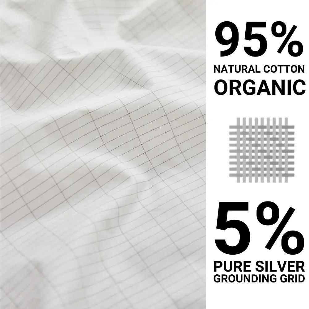 Grounding Bed Sheet Breathable Fabric with Detachable Cord