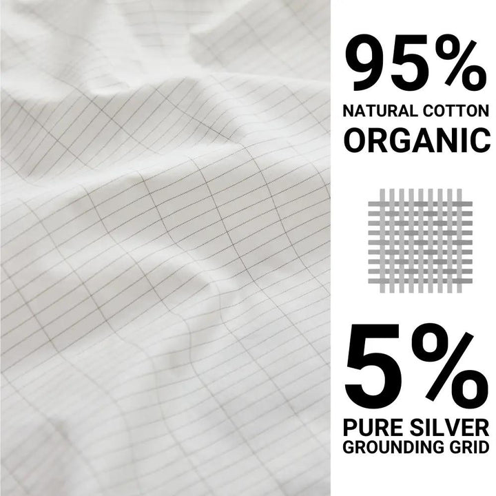 Grounding Bed Sheet Breathable Fabric with Detachable Cord