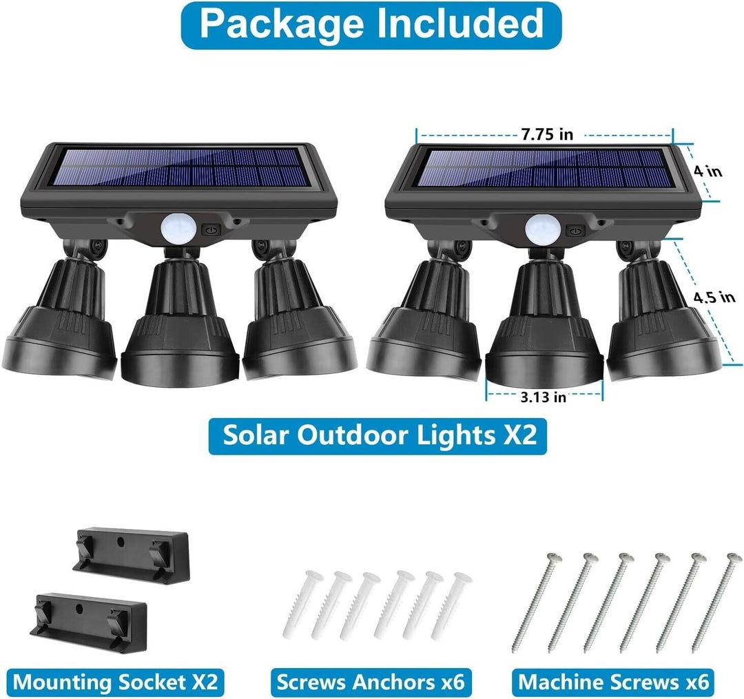 Outdoor Security Floodlight Solar Powered Motion Sensor