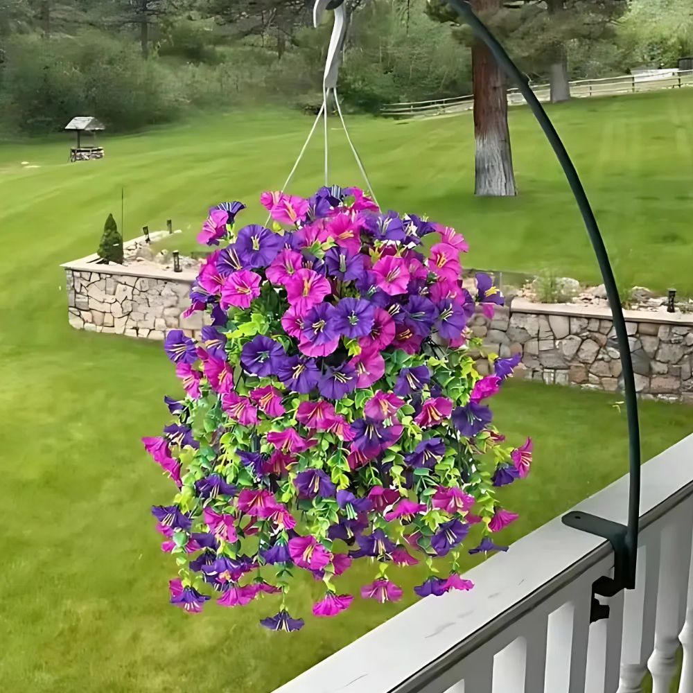 Morning Glory Vine Artificial Silk Flowers 75cm Flexible - Lenila