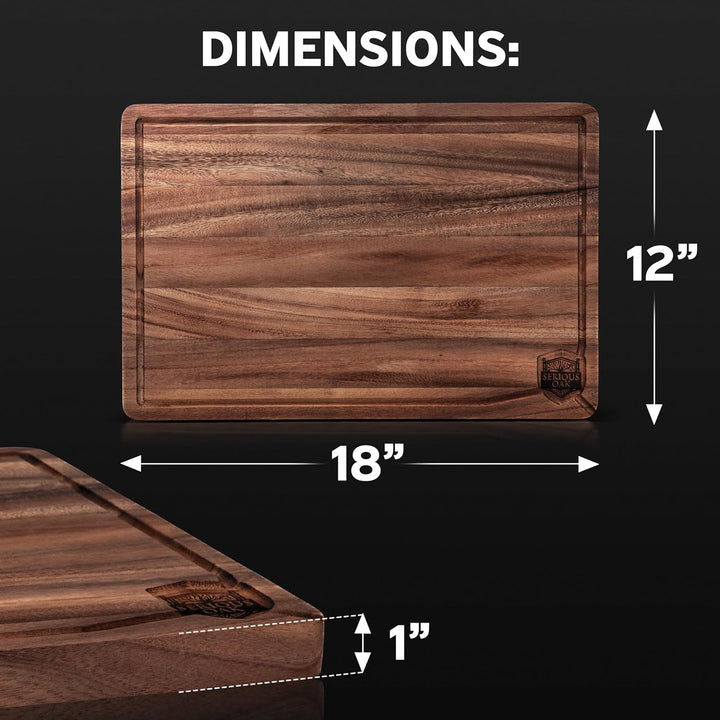 Wooden Cutting Board with Juice Groove