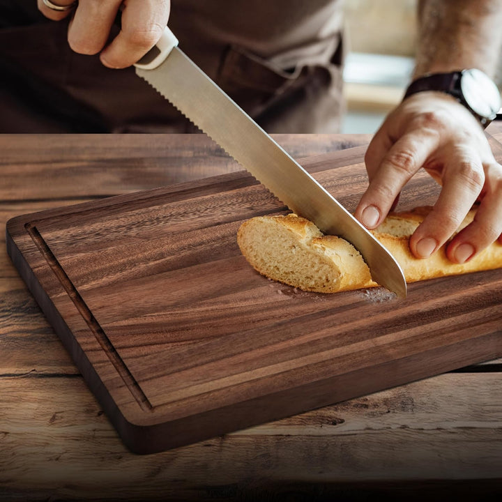 Wooden Cutting Board with Juice Groove