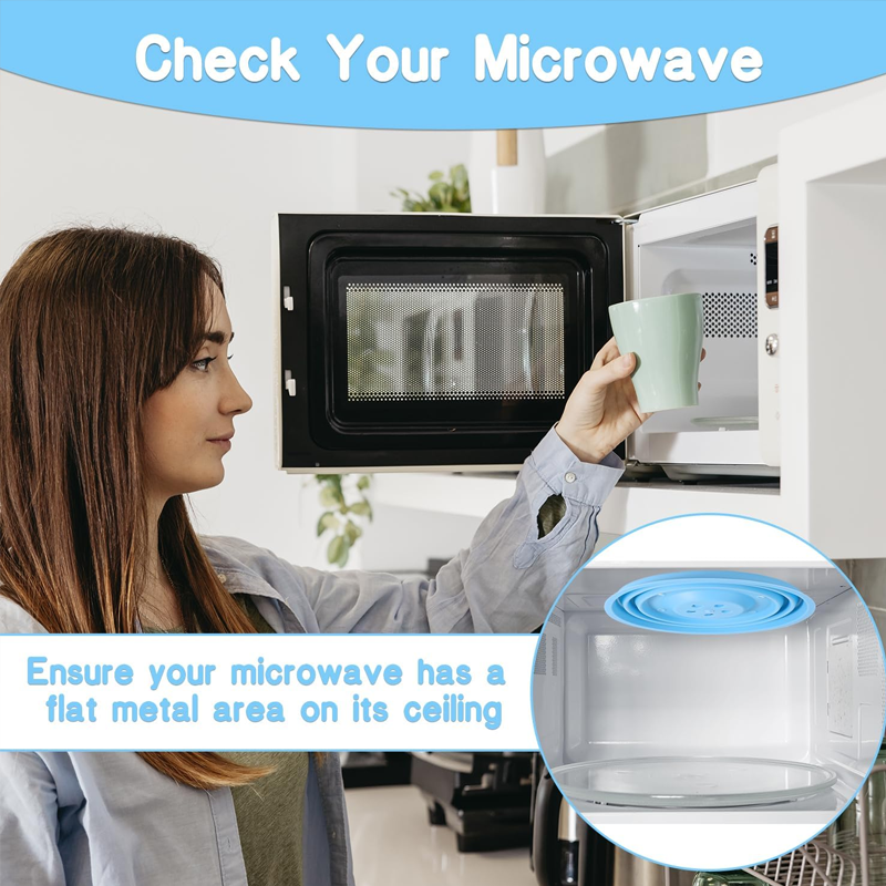 Collapsible Silicone Microwave Cover with Magnetic Storage and Steam