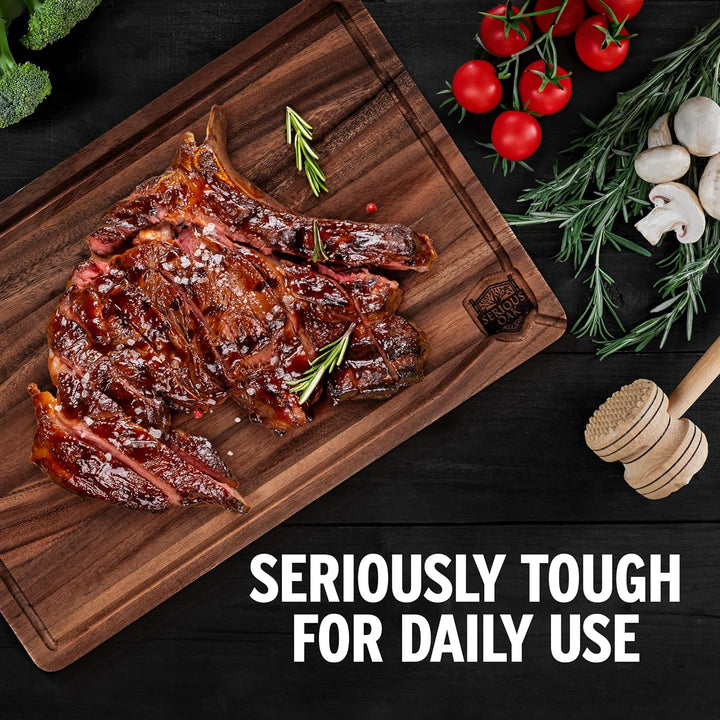 Wooden Cutting Board with Juice Groove
