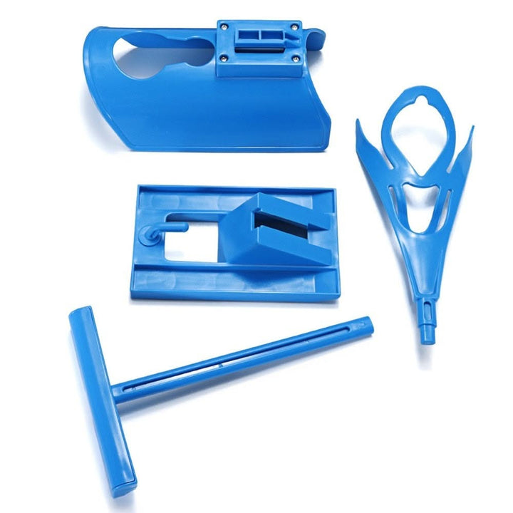 Sock Helper with Extended Handle and Built-In Shoe Horn Aid