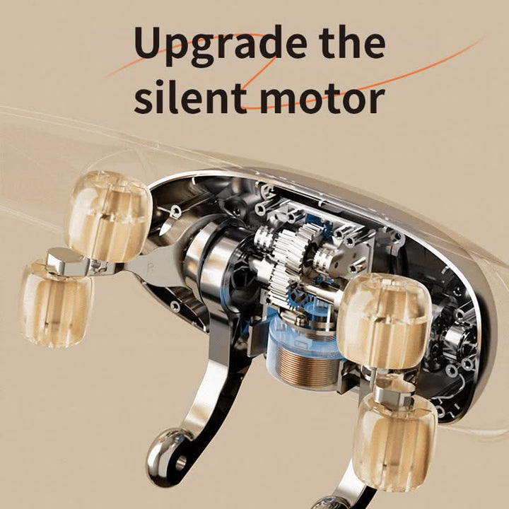 Cordless Heated Neck Massager Six Rotating Heads Remote Control