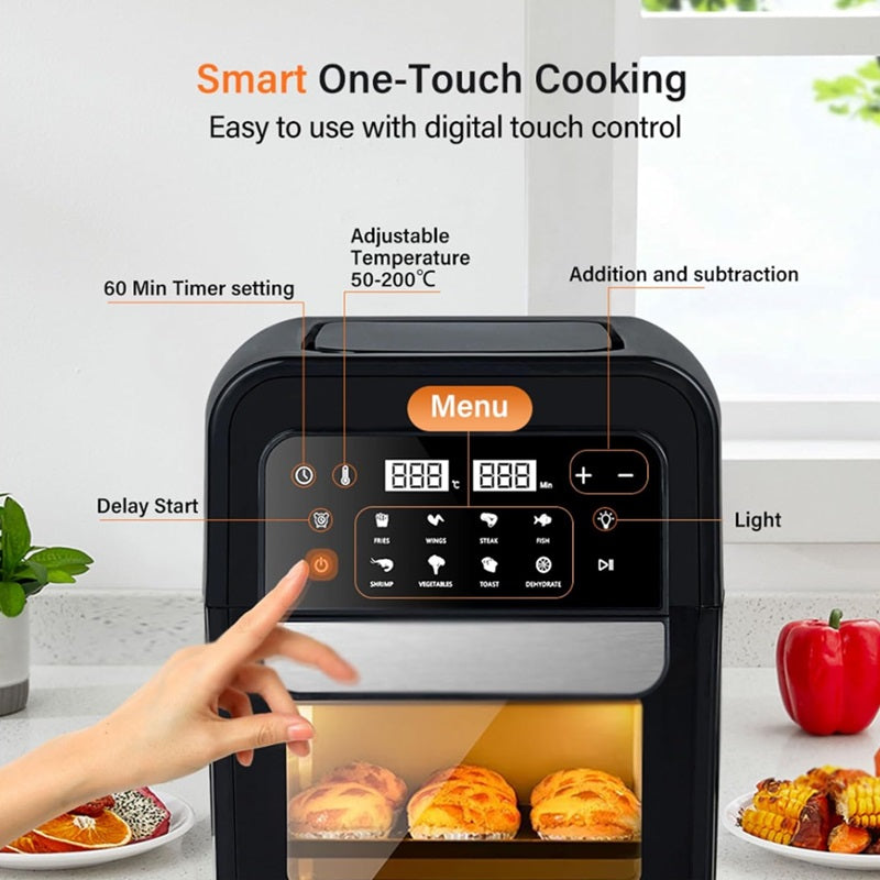 Digital Air Fryer with Touch Screen 8-in-1 Multifunction