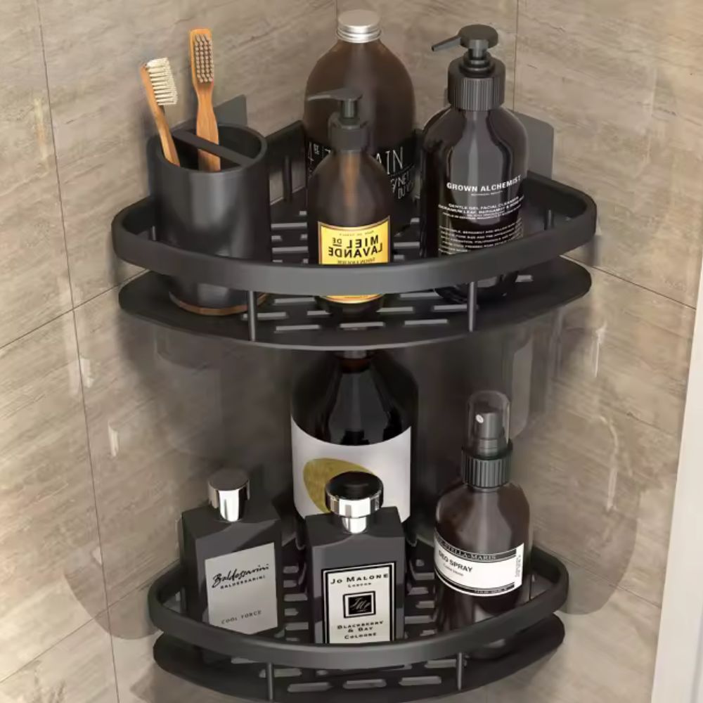 Wall Mounted Shower Caddy Rust Resistant Aluminum Quick Drainage