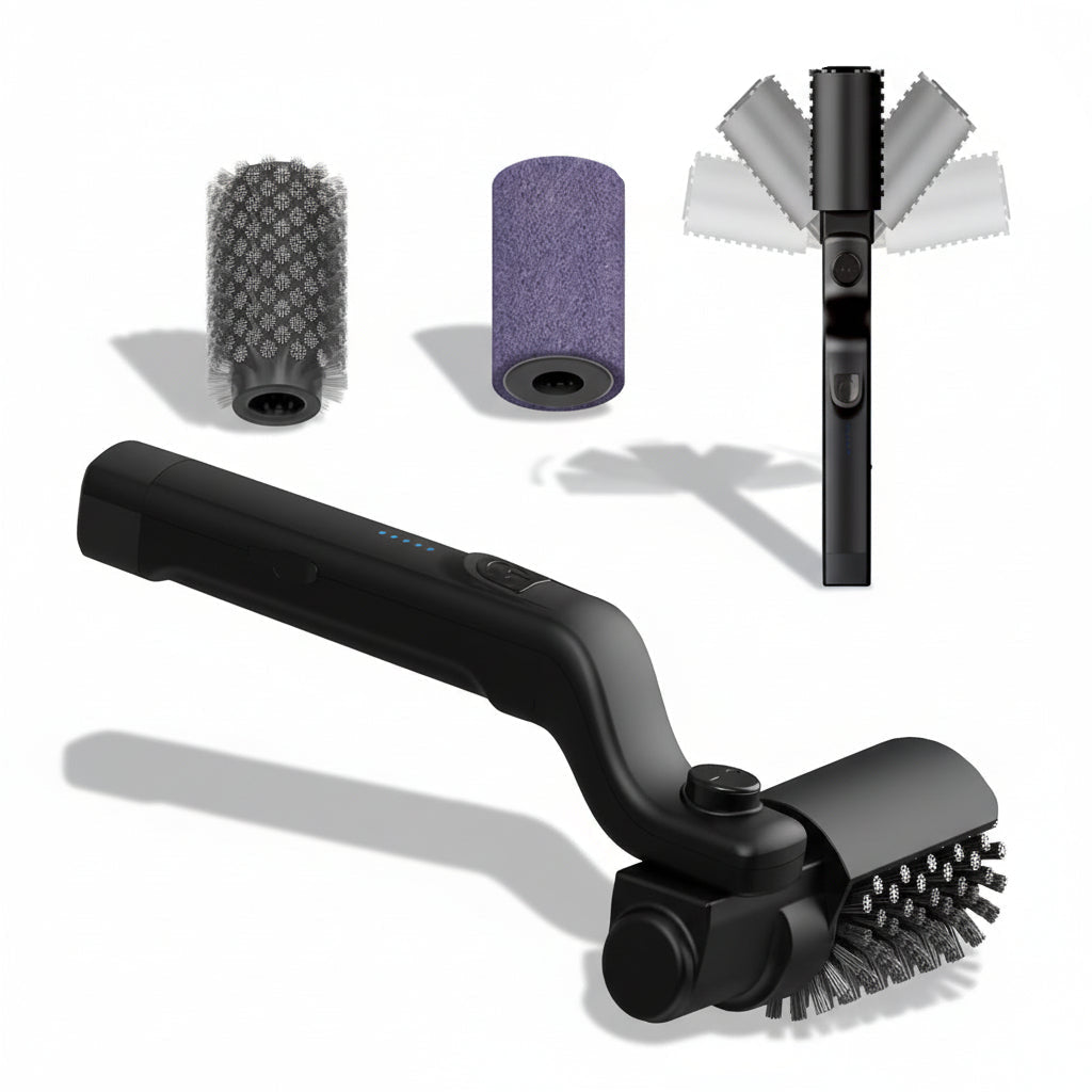 Electric Grill Brush Stainless Steel Motorized Bristles Rechargeable - Lenila