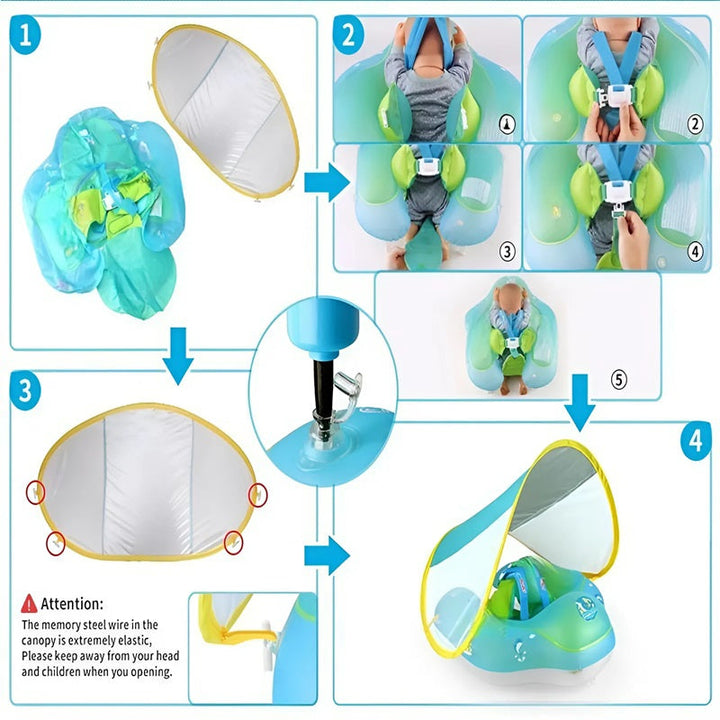 Baby Float with Removable Sun Shade